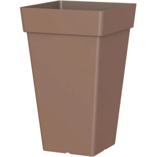 Pot de fleur capri carre haut 65cm taupe