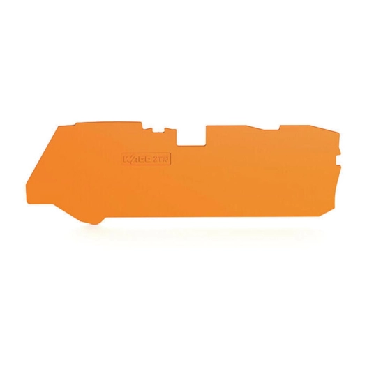 100 plaque d'extrémité et intermédiaire de 1 mm d'épaisseur pour blocs de jonction à 3 conducteurs, orange