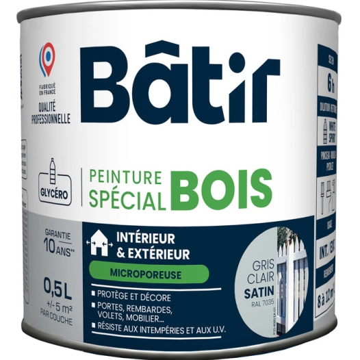 p/bois sat 0,5l gris c ral7035