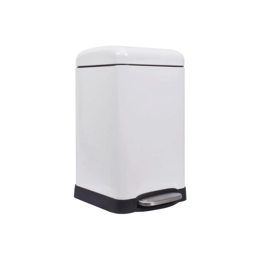 poubelle urbaine - 20 l - carré - blanc mat