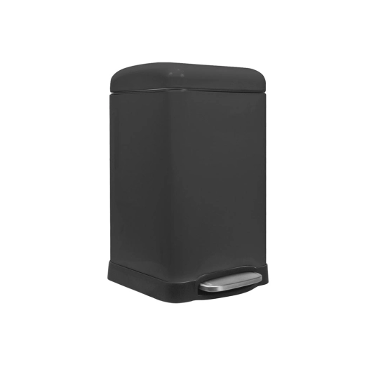 poubelle urbaine - 20 l - carré - noir mat