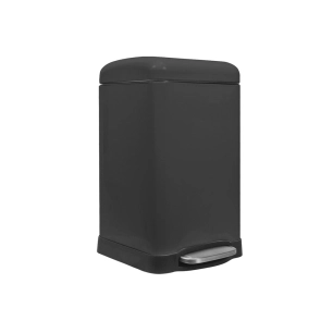 poubelle urbaine - 20 l - carré - noir mat