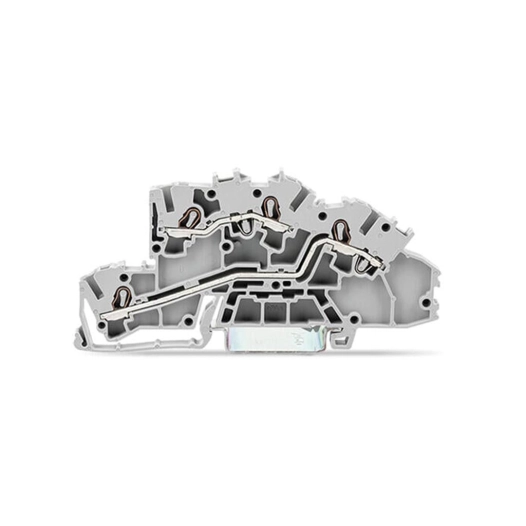 bornier d'installation à plusieurs niveaux, avec fentes de manipulation, 2.5 mm², l/l, push-in cage clamp®, 2,50 mm², gris