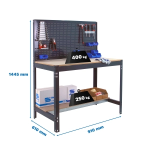 Etabli SIMONWORK BT2 900 ANTRACITE/BOIS ANTRACITE/BOIS 1445x910x610 - SIMONRACK