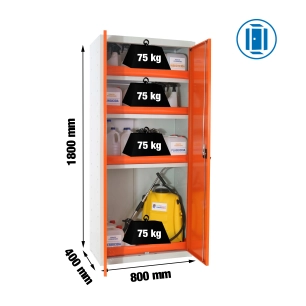 Armoire phytosanitaire SIMONLOCKER DISM.FITOSANITARIO 180x80x40 mm GRI/NA - 1800x800x400 75Kg - SIMONRACK