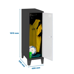 Casier-Armoire SIMONLOCKER DISM.SINGLE MINI 915x400x500+PIES AN/B ANTRACITE/BLANC 1015x400x500 - SIMONRACK