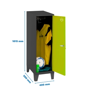 Casier-Armoire SIMONLOCKER DISM.SINGLE MINI 915x400x500+PIES AN/V ANTRACITE/VERT 1015x400x500 - SIMONRACK