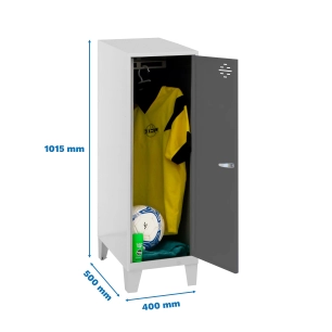 Casier-Armoire SIMONLOCKER DISM.SINGLE MINI 915x400x500+PIES G/AN GRIS/ANTRACITE 1015x400x500 - SIMONRACK
