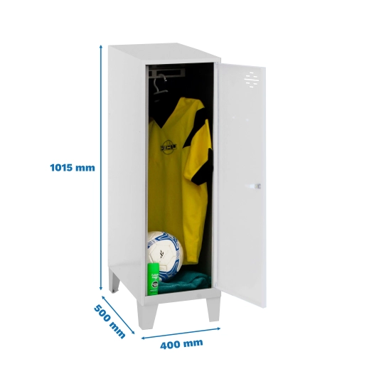 Casier-Armoire SIMONLOCKER DISM.SINGLE MINI 915x400x500+PIES G/BC GRIS/BLANC 1015x400x500 - SIMONRACK