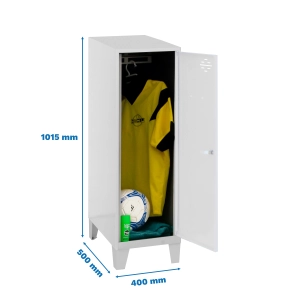 Casier-Armoire SIMONLOCKER DISM.SINGLE MINI 915x400x500+PIES G/BC GRIS/BLANC 1015x400x500 - SIMONRACK