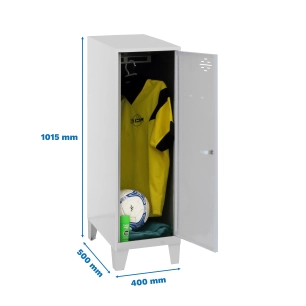 Casier-Armoire SIMONLOCKER DISM.SINGLE MINI 915x400x500+PIES GRIS GRIS TAQUILLA 1015x400x500 - SIMONRACK