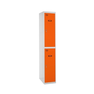 Casier-Armoire SIMONLOCKER PROF.DISM.TANDEM 1/2 300 INI GR/ORAN GRIS/ORANGE 1800x300x500 - SIMONRACK