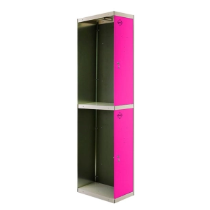 Casier-Armoire SIMONLOCKER PROF.DISM.TANDEM 1/2 300 ADDI GR/RS GRIS/ROSE 1800x300x500 - SIMONRACK