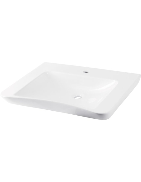 Lavabo PMR Vitra 65cm Accessible, sans trop-plein, hygiène maximale - Vitra