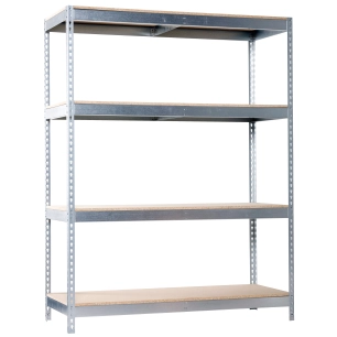 Etagère sans vis SIMONFORTE 1504-4 CHIPBOARD GALVA/BOIS GALVA/BOIS 2000x1500x450 - SIMONRACK