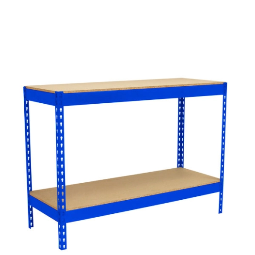 Etagère basse banc de travail SIMONWORK BASIC 2 902145-2 BLEU/BOIS - 900x2100x450 400Kg - SIMONRACK