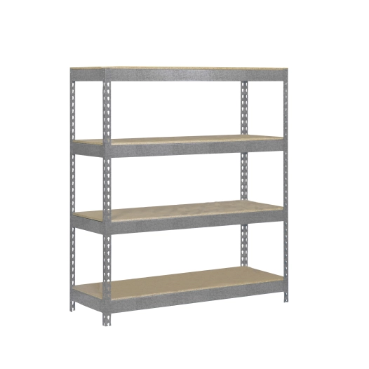 Etagère charge lourde BRICOFORTE 1204-4 CHIPBOARD GALVA/BOIS - 2000x1200x450 300Kg - SIMONRACK