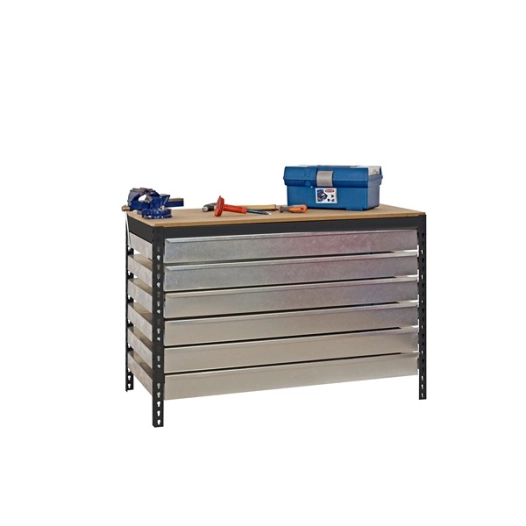 Etabli SIMONWORK BT5 BOX6 1500 ANTRACITE/BOIS - 842x1510x760 600Kg - SIMONRACK