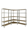 Etagère légère sans vis PACK MADERCLICK CORNER 5/500 +2 MADER 5/500 GA/BOIS GALVA/BOIS 1800x1800x500 - SIMONRACK