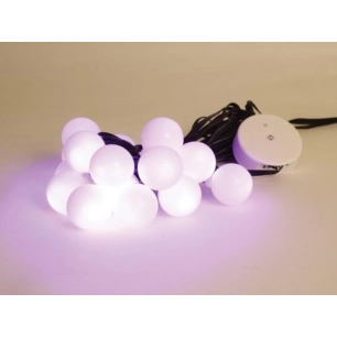 colourlight - 8 m - 16 lampes rvb - fil noir - 12 v
