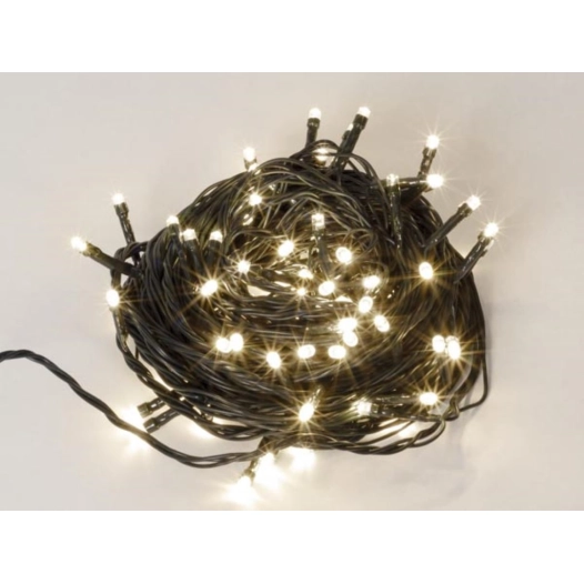 lumière scintillante led - 12 m - 80 lampes blanches - fil vert - modulateur - 24 v