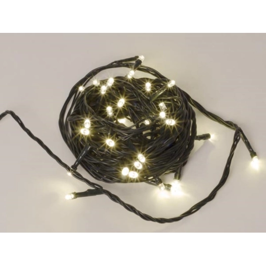 lumière scintillante led - 6 m - 40 lampes blanches - fil vert - modulateur - 24 v