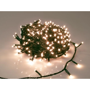 immensity light led - animée - 40 m - 600 lampes blanc arizona - fil vert - modulateur - 31 v