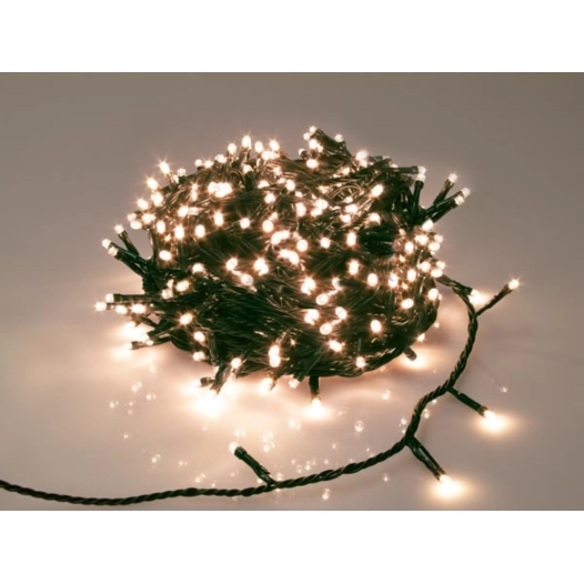 immensity light led - animée - 60 m - 900 lampes blanches arizona - fil vert - modulateur - 31 v