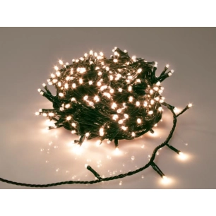 immensity light led - animée - 60 m - 900 lampes blanches arizona - fil vert - modulateur - 31 v