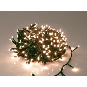 immensity light led - steady - 40 m - 600 lampes blanches arizona - fil vert - 31 v