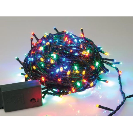 maxilight led - 20 m - 300 lampes multicolores - fil vert