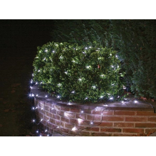 netlight led - 2 x 2 m - 144 lampes blanches - fil noir - 36 v