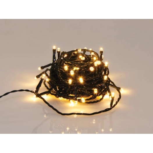 novalight led - 12 m - 80 lampes blanc chaud - fil vert