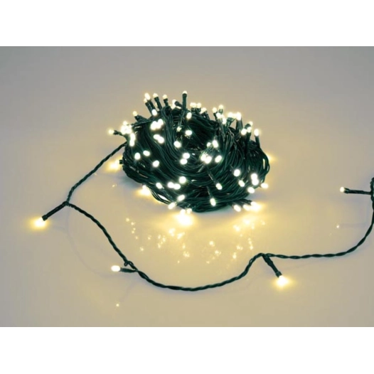 novalight led - 24 m - 160 lampes blanc chaud - fil vert