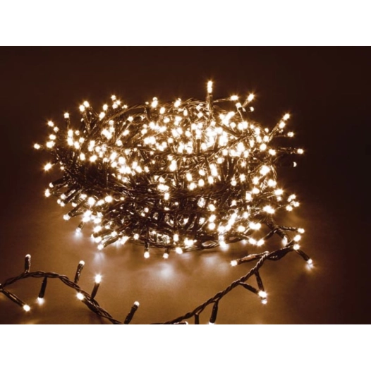 shimmerlight led - 16 m - 740 lampes blanches arizona - fil vert - modulateur - 24 v