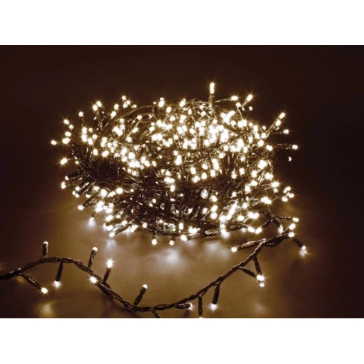 shimmerlight led - 16 m - 740 lampes blanc chaud - fil vert - modulateur - 24 v