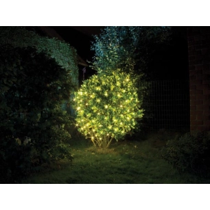 smart netlight led - 1,2 x 1,2 m - 60 lampes blanc chaud - fil vert - modulateur - piles non fournies