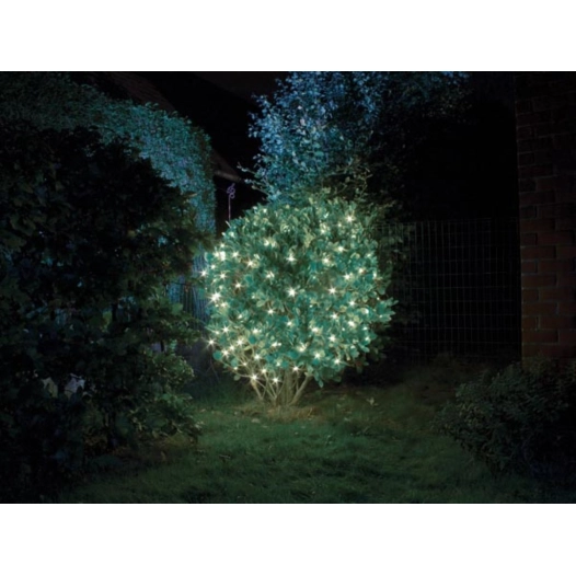 smart netlight led - 1,2 x 1,2 m - 60 lampes blanches - fil vert - modulateur - piles non fournies