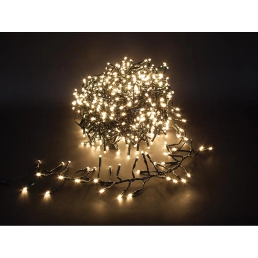 spinlight led - 12 m - 1020 lampes blanc chaud - fil noir - modulateur - 31v