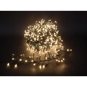 spinlight led - 12 m - 1020 lampes blanc chaud - fil noir - modulateur - 31v