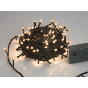 sparkle light led - 12 m - 160 lampes blanc arizona - fil vert - modulateur