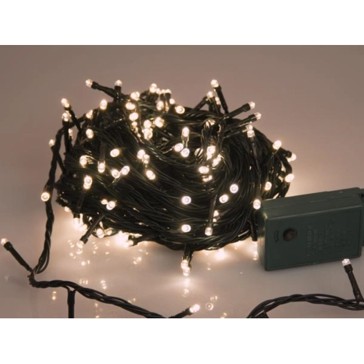 sparkle light led - 16 m - 240 lampes blanches arizona - fil vert - modulateur