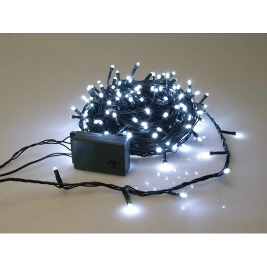 sparkle light led - 20 m - 300 lampes blanches - fil vert - modulateur