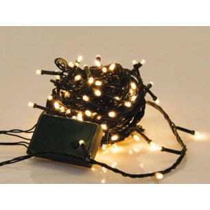 sparkle light led - 8 m - 120 lampes blanc chaud - fil vert - modulateur