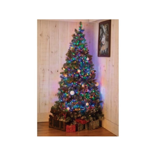 straightlight led - 16 m - 750 lampes multicolores - fil vert - 24 v