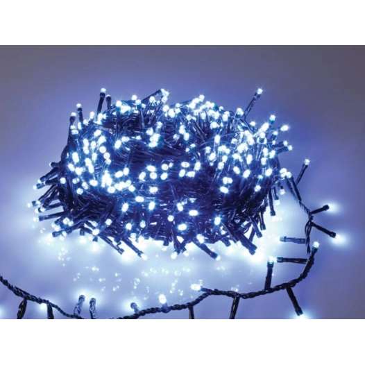 straightlight led - 16 m - 750 lampes blanches - fil vert