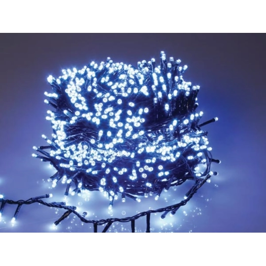 straightlight led - 34 m - 1500 lampes blanches - fil vert