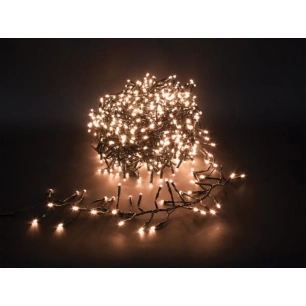 twistlight led - 12 m - 1020 lampes blanches arizona - fil noir - 31v