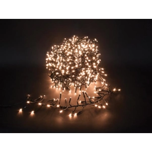 twistlight led - 18 m - 1530 lampes blanches arizona - fil noir - 31v