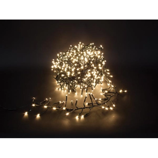 twistlight led - 18 m - 1530 lampes blanc chaud - fil noir - 31v